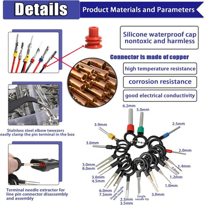 AASS-Terminal Pin Connectors Kit Auto Car Electrical Connector Pins Non-Insulated Plug Male Female Crimp Wire Terminal pin