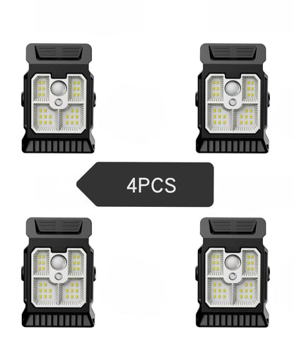 Solar powered courtyard lamp, household garden lighting, human body sensing multifunctional outdoor clip on lawn lamp