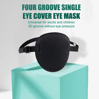Single Eye Patch Adjustable 3D Foam Groove Breathable Eyeshade Eyes Medical Use Concave Strabismus Amblyopia Training Eye Mask