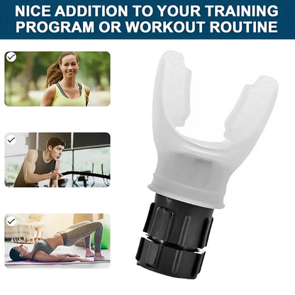 Silicone Breathing Fitness Exercise Equipment Portable Throat Adjustable Resistance Breathing Exercise Device