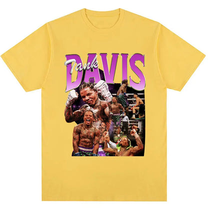 Tank Gervonta Davis Retro Tshirt Harajuku Fashion Sport Boxing Short Sleeve Cozy Cotton Oversized T-Shirts Streetwear Fans Gifts