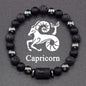 12 Zodiac Constellation Signs Bracelets for Men Women Real Natural Tiger Eye Stone Bead Bracelet Leo Taurus Charm Couple Jewelry