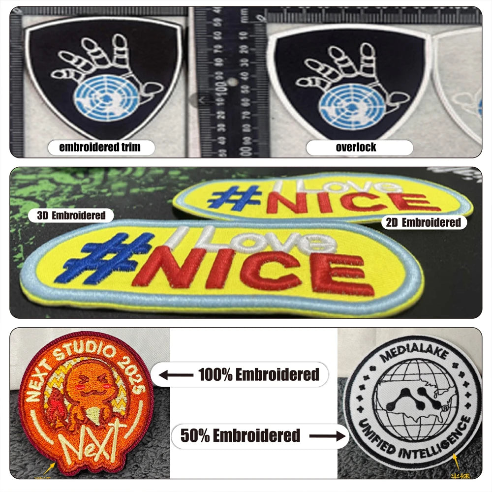 Custom Embroidered Patches For Clothes Personalized Iron On Patch Embroidery Name Logo For Team Brand Company Uniform Decor DIY