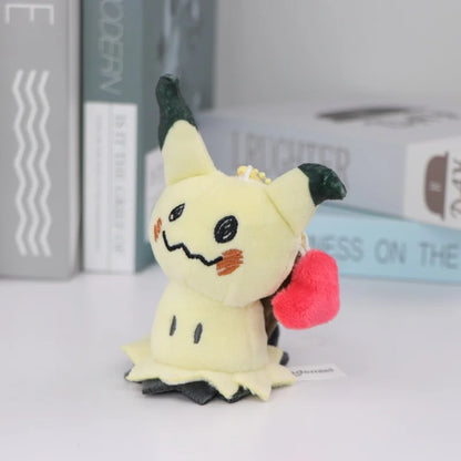 Pokemon Plush Keychain Anime Jigglypuff Gengar Sprigatito Urchin Mimikyu Sylveon Mew Umbreon Rowlet Stuffed Plushies Toys Gifts