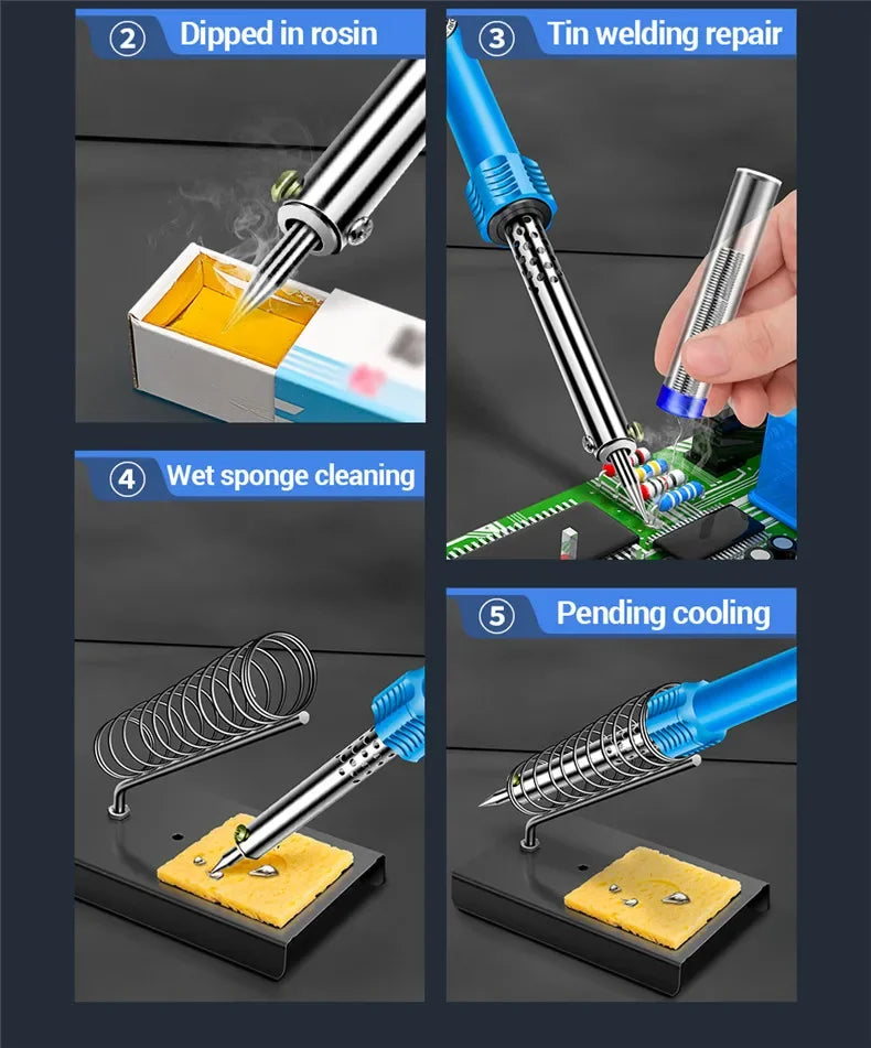 ANENG SL402 Electric Soldering Irons 220/110V Welding Repair Mica Heating Core 30/40/60W Temperature Adjustable Solder Tip Tools