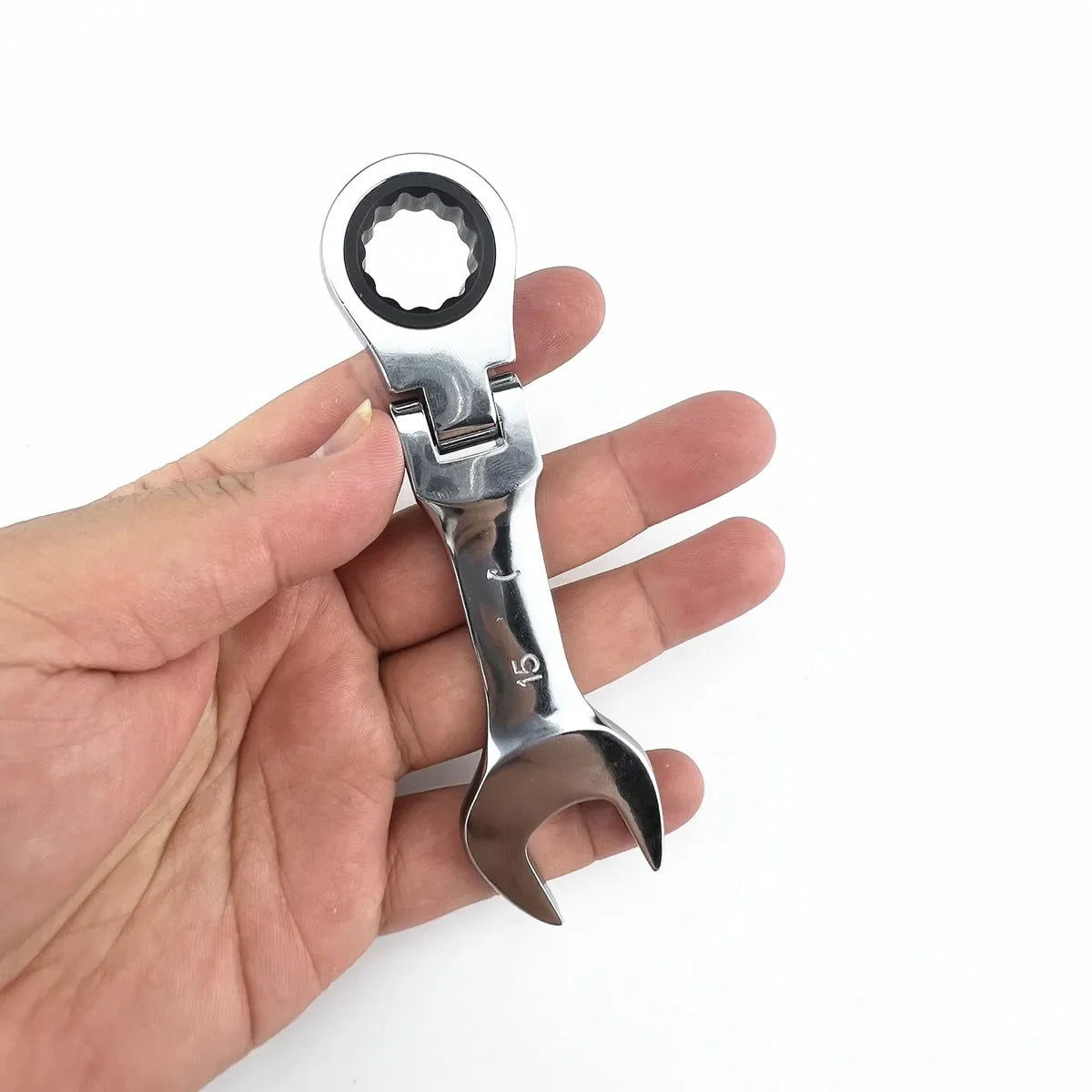 Mini Short Handle Ratchet Wrench With Movable Head Quick Dual-purpose Open End Wrench Hardware Tool Labor-saving Wrench