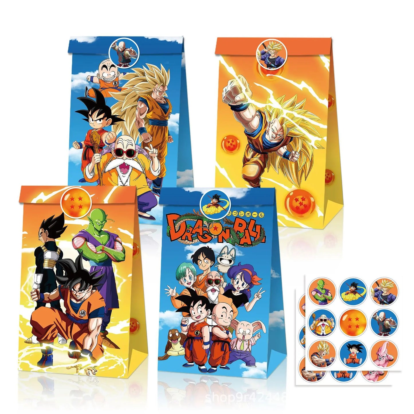 Anime Dragon Ball Party Favors Seal Stamps Slap Bracelets Stickers Gifts Bag Goodie Bag Fillers Birthday Party Gifts Wedding