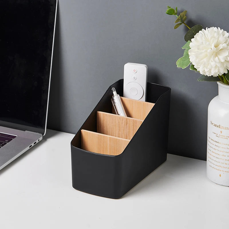 Desktop Remote Control Organizer, TV Remote Holder Tabletop Storage Box Bedroom Living Room Office  Multipurpose Organizer