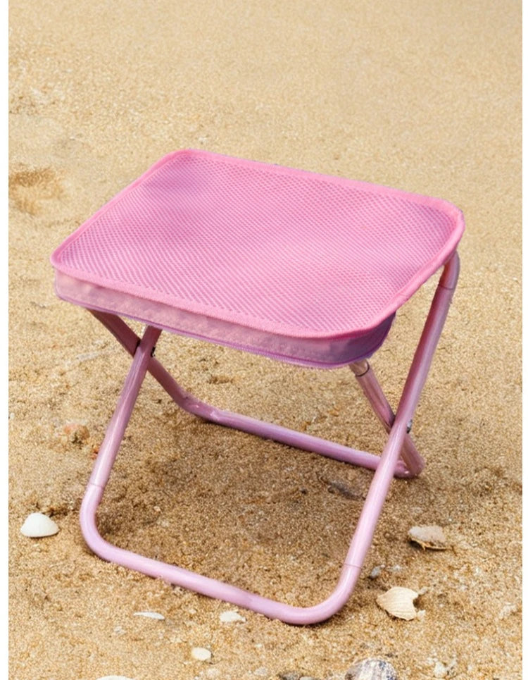 Portable Folding Beach Chair  Stool Lightweight and Compact with Handle  Zipper Bag for Outdoor  Camping Fishing Travel Picnics
