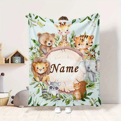 1pc Creative Blanket, Custom Name Blanket, Soft Blanket for Bedroom Sofa, Room Decoration Gift