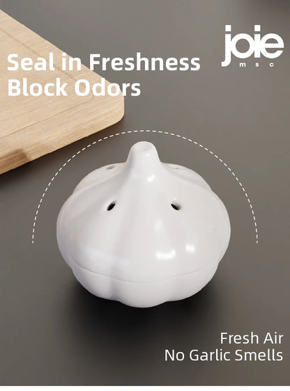 Joie Garlic Storage Box Moisture Proof Anti-mold Ventilation Ceramic Storage Jar Chili Ginger Storage Box Organizer