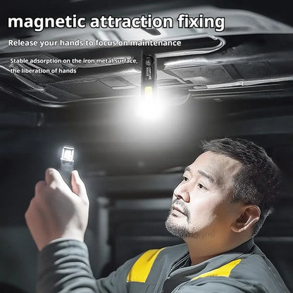 Keychain Flashlight USB-C Rechargeable 400mAh 550 Lumens Multifunctional Lighting Durable Mini Auto Repair Hat Clip Work Light