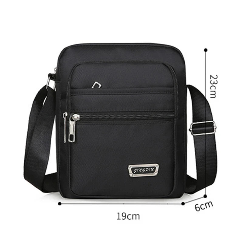 Waterproof Men Crossbody Bags Male Nylon Shoulder Bags Boy Messenger Bag Man Handbags For Travel Casual Large Satchel Grey Bags