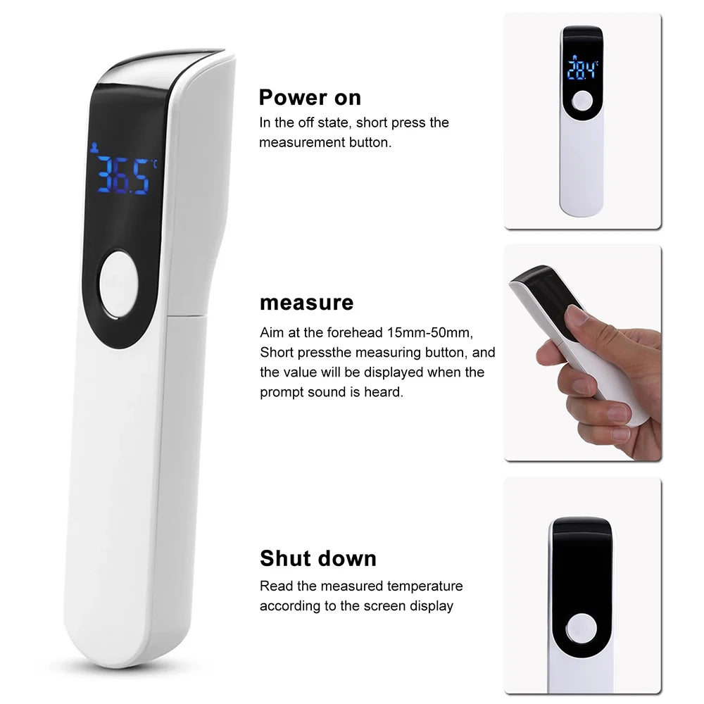 Portable Health Monitor Non Contact IR Thermometer / Fingertip Pulse Oximeter Fast Measurement SpO2 PR Household Monitoring Devi
