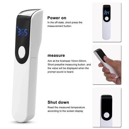 Portable Health Monitor Non Contact IR Thermometer / Fingertip Pulse Oximeter Fast Measurement SpO2 PR Household Monitoring Devi
