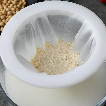 100/200/400Mesh Kitchen Ultra-Fine Nylon Mesh Strainer, Plastic Sieve Fine Mesh with Handle Kitchen Tool for Milk, Yogurt, Juice