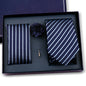 Elegant Ties For Men Classic Paisly Neck Tie Pocket Square Brooch Set With Gift Box Mens Business Wedding Suit Accessories