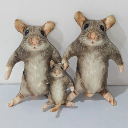 Creative 10/24cm Simulated Mouse Doll Plush Cartoon Doll Soft Kawaii Nimi Animal Figure Stem Built in Skeleton Kid Gift Birthday