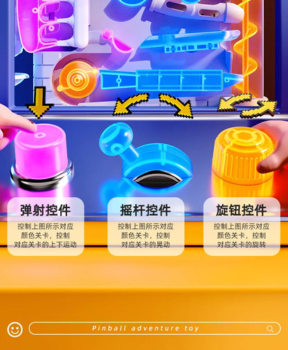Educational Montessori Toy Multi-Layer Track Adventure Game Rail Rolling Ball Model Interactive Brain for Children Kids