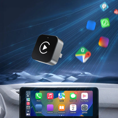 2 in 1 Wireless CarPlay Android Auto Adapter Carplay AI Box Auto Connect Wireless CarPlay Adapter for Factory Wired CarPlay Cars