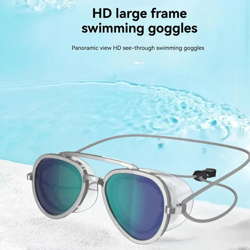 Full View Anti Fog Swim Goggl Professional Full Angle Anti Fog Swimming Goggles Swimming Goggles Men Women Retro Goggles New