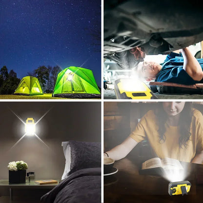 4000MaH Rechargeable Work Light 30W Super Bright COB Flashlight With Magnetic Portable Outdoor Power Bank Camping Emergency Lamp