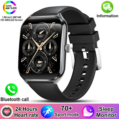 New For OPPO Ultra Thin Smart Watch Men AMOLED HD Screen Always Show Time Heart Rate Bluetooth Call Sports Waterproof Smartwatch