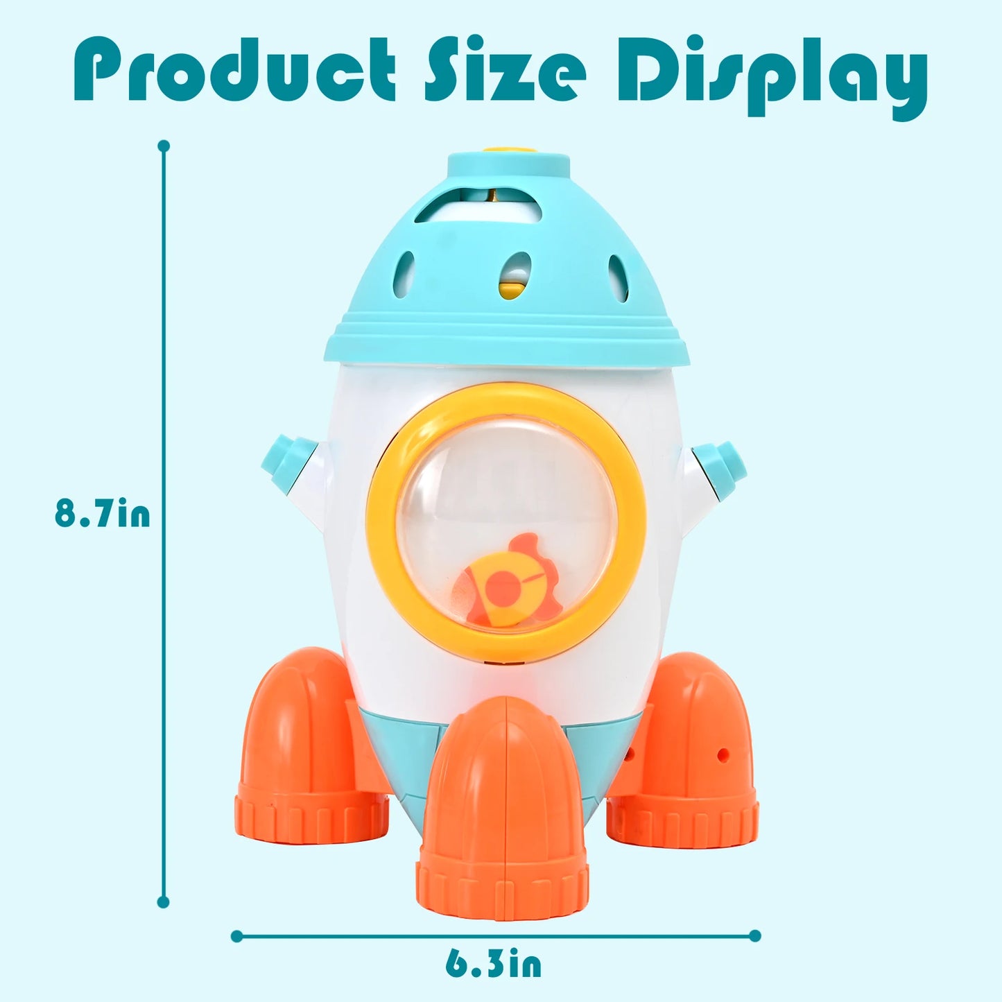 Space Rocket Octopus Sprinkler Water Toy Automatic Rotation Fun Spray Water Children's Water Playing Outdoor Toys