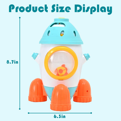 Space Rocket Octopus Sprinkler Water Toy Automatic Rotation Fun Spray Water Children's Water Playing Outdoor Toys