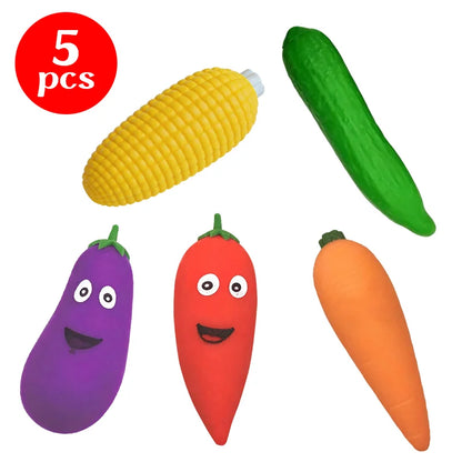 Soft Squishy Toy Cute Fruits Vegetable Squeeze Toys Eggplant Carrot Cucumber Watermelon Simulation Fidget Toy Anxiety Relief Toy