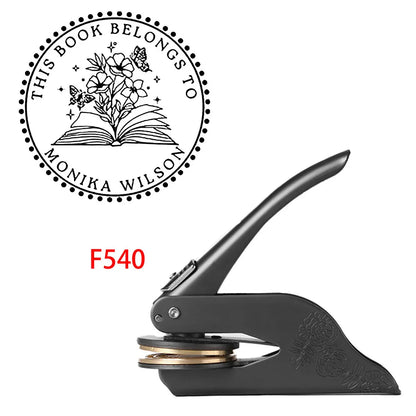 Customized Book Embossed Stamp Personalized Custom LOGO Embosser Seal Wedding Invitation Library Customize Embossing Paper Stamp