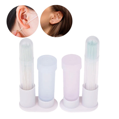 Cotton Thread Ear Hole Aftercare Tool Kit Disposable Earrings Hole Cleaner Pierced Ear Cleaning Set Solution Floss