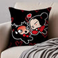 Kawaii P-Pucca Anime Cushion Cover Pillowcase Anti-dustmite Invisible Zipper Short Plush Sofa Cushion