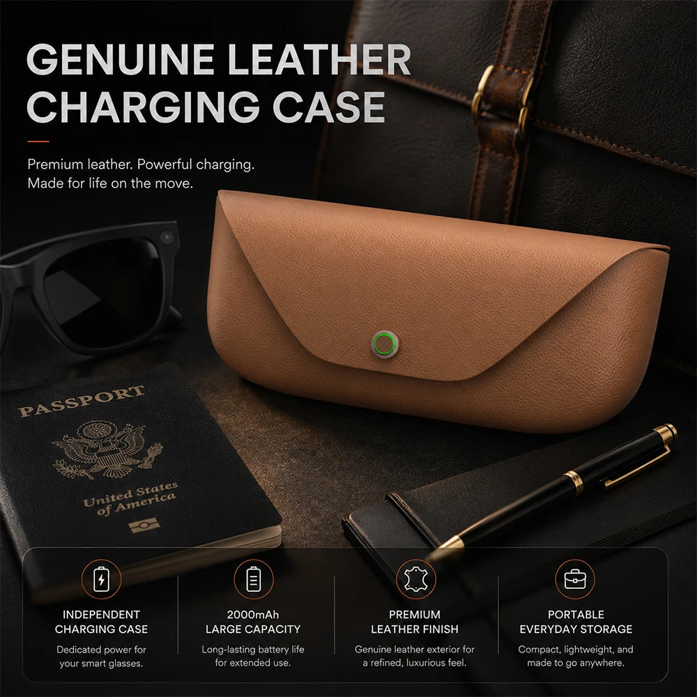 2026 New AI Smart Glasses 8MP HD Camera AI Translator Surround Sound Audio Smart Assistant 2000mAh Charging Case Smart Eyewear