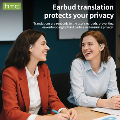 HTC Wireless Bluetooth Headset AI translation portable low latency USB-C clear sound comfortable fit anti-loss for music sports
