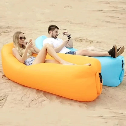 2026 HOT NEW Inflatable Lounger Air Sofa Extra Thick Foldable Couch For Outdoor Camping Beach Patio Quick Inflation Home