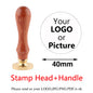 Custom Brass Wax Seal Stamp Personalized LOGO 25/30/40/50mm Round/Square Wax Sealing Head For Wedding Invitation Card Decor Seal