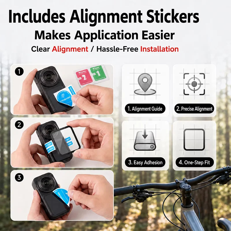 For Insta 360 X6 Camera Protective Accessory Kit Lens Guard/Silicone Protective Cover/Screen Protectors/Anti-loss Rope