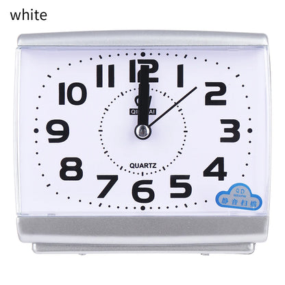 No Tick Number Square Alarm Clock Simple Quiet Quartz Clock Office Bedrooms Bedside Table Home Decor High Quality