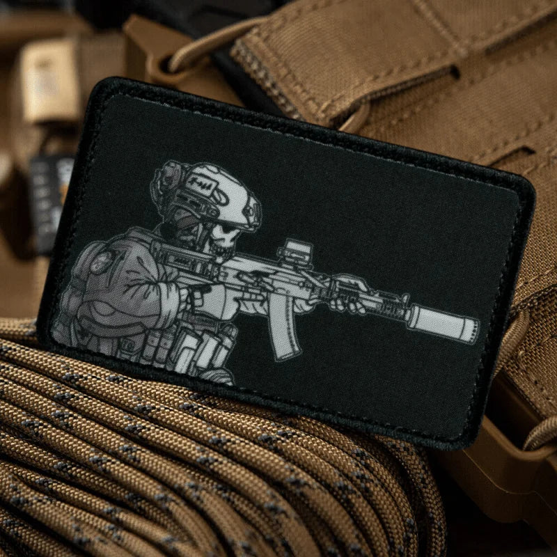 Sight Line Emblem Soldier Design Morale Badge Tactical Army Patches for Clothing Military Backpack Printed Hook and Loop Sticker