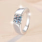 D VVS1 Moissanite 925 Sterling Silver Couple Ring for Women Man Wedding Jewelry Engagement Imitation Diamond Fashion Gifts Party