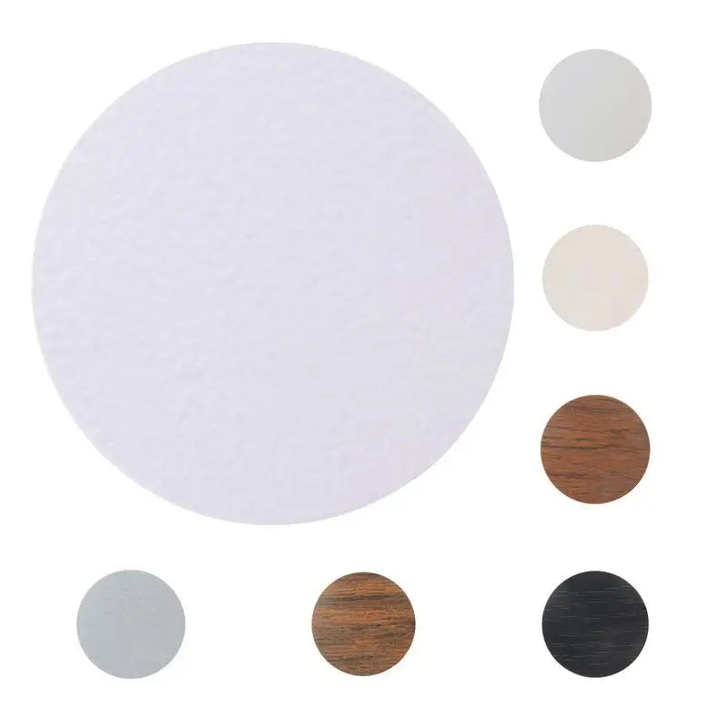 54 Pcs/Sheet 21MM Self Adhesive Sticker Screw Hole Sticker Screw Ugly Cover Paper Wood Craft 3 in 1 Screw Hole Covers for Desk