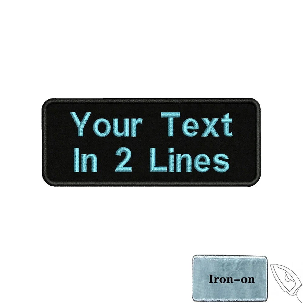 1PC 10cm X 4cm Custom Personalized Name Number Patch Stripes Badge Tags Chevrons Armband Iron On Embroidered