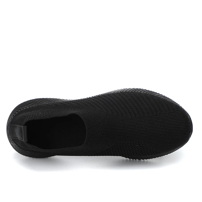 Women's Shoes Lightweight Breathable Mesh Slip-On Sneakers Black White Sport Running for Casual Party Fashion Ladies Shoes