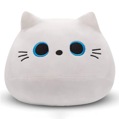 10/30CM Cute White Black Cat Plush Toys Soft Pillow Kawaii Kitten Cat Cartoon Stuffed Animals Cushion Decoration Pendant Gift