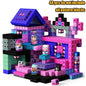 Magnetic Building Blocks Mine World Magnetic Forest Ender Lava  Construction Brick Cube STEM Toy Set Gift for Boy Girl Children