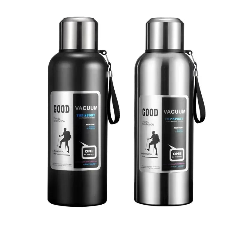 Large Capacity Cold & Hot Thermos Tumbler, Stainless Steel Insulated Water Bottle, Tea Coffee Flask Pot Travel Mug