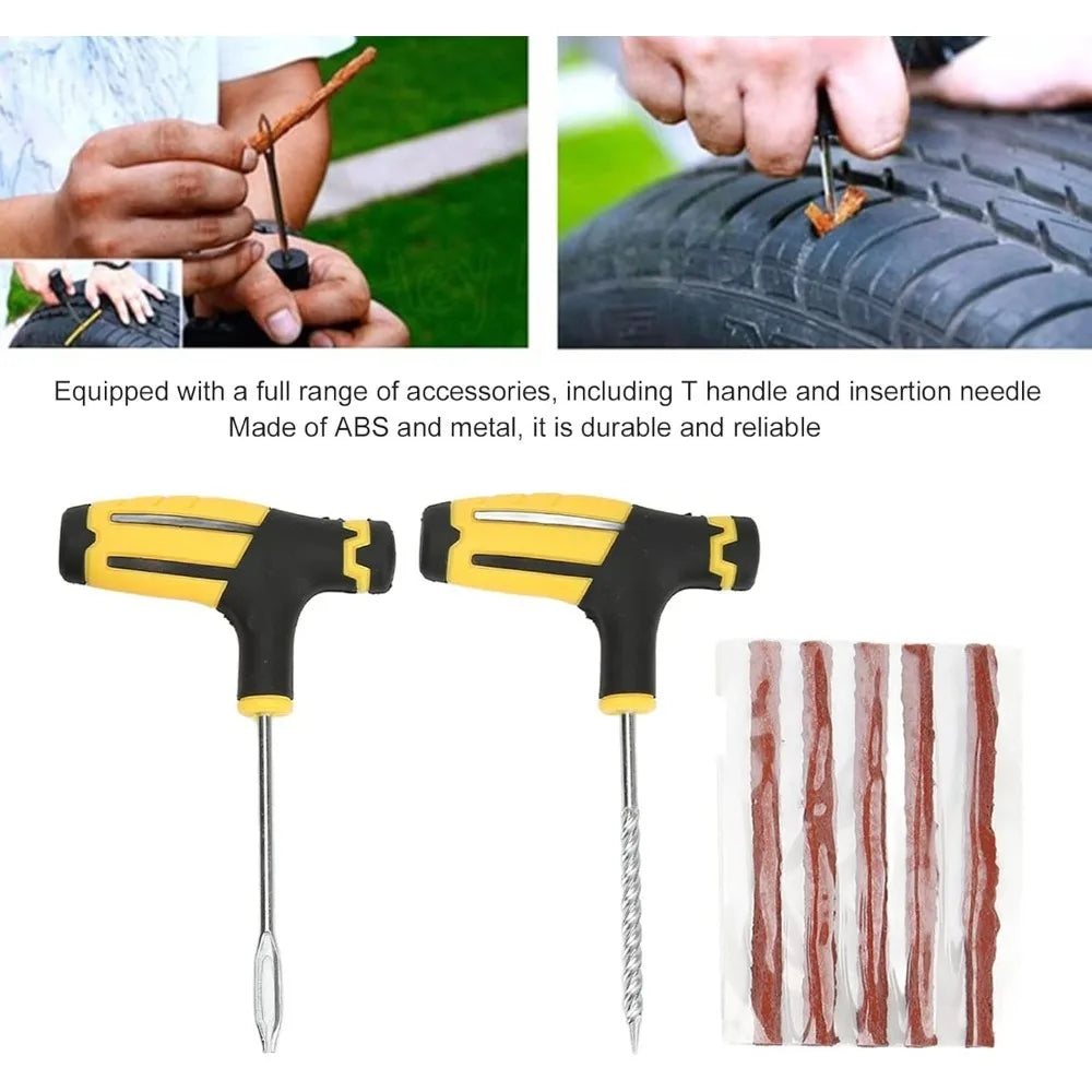 Bike Tire Repair Kit - Bycicle Inner Tube Puncture Patch Kits with Vulcanizing Patches, For Cycling Road Mountain Bicycle