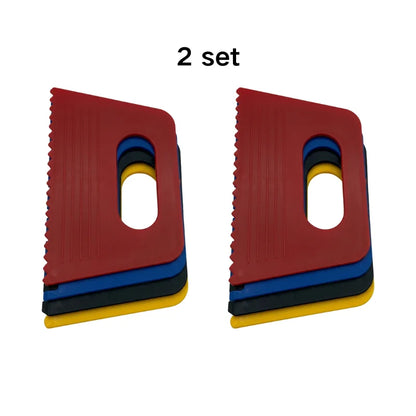 Plastic 4 pieces DIY graffiti paint tooth scraper creative painting tool