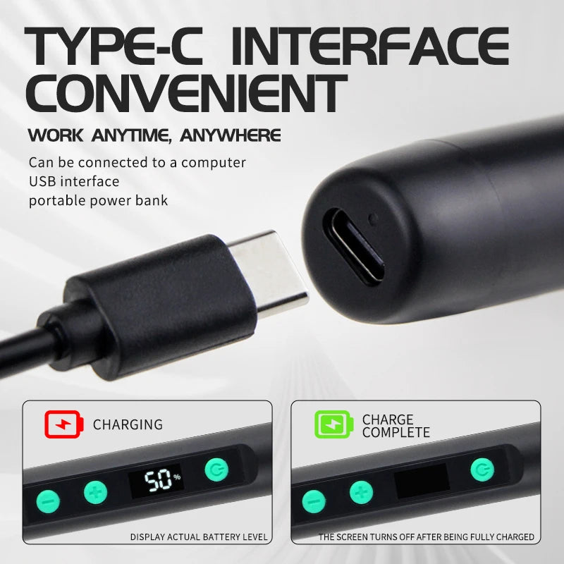 New Cordless USB Soldering Iron 1100mAh Rechargeable Digital Display Adjustable Temperature Portable Welding Iron Kit with 3 Tip